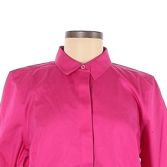 Chico's Long Sleeve Button-Down Shirt Size Med (1) - Picture 3 of 5